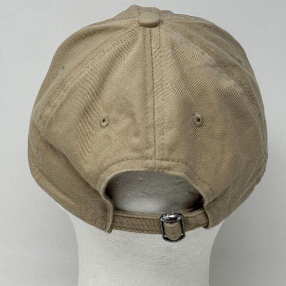 Fishbone Dad Hat Baseball Cap Fish Block Headwear 6 Panel Strapback Tan Beige - Picture 3 of 10